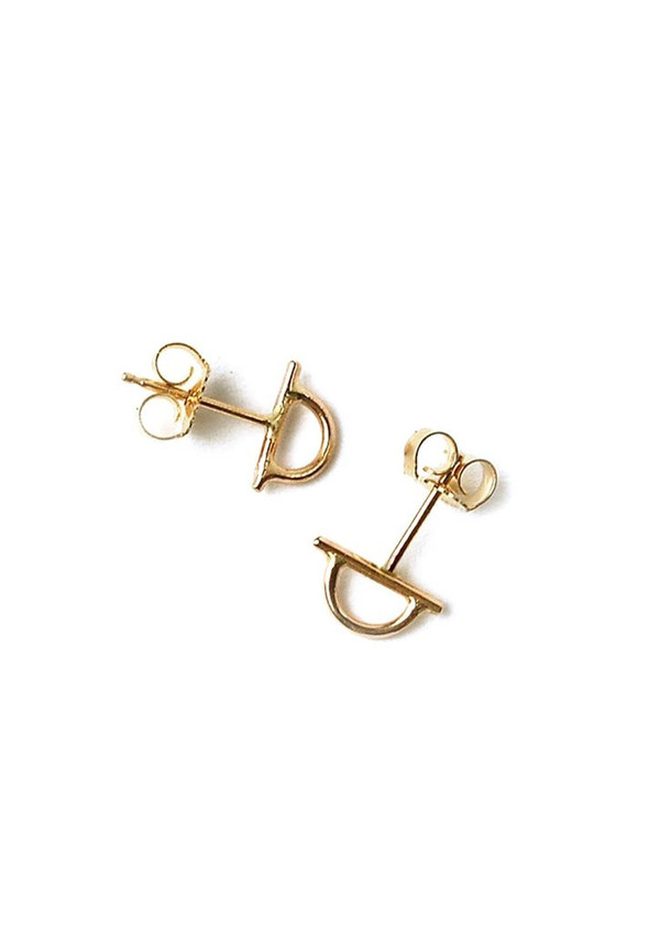 Tiro Tiro Half Circle Studs 14K Gold Tiro Tiro Half Circle Studs 14K Gold