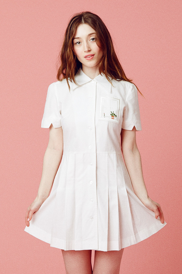 Samantha Pleet Window Dress - Ivory Samantha Pleet Window Dress - Ivory