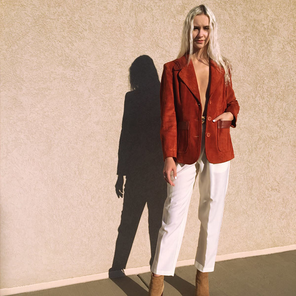Kaleidos Vintage Burnt Orange Suede Jacket Kaleidos Vintage Burnt Orange Suede Jacket