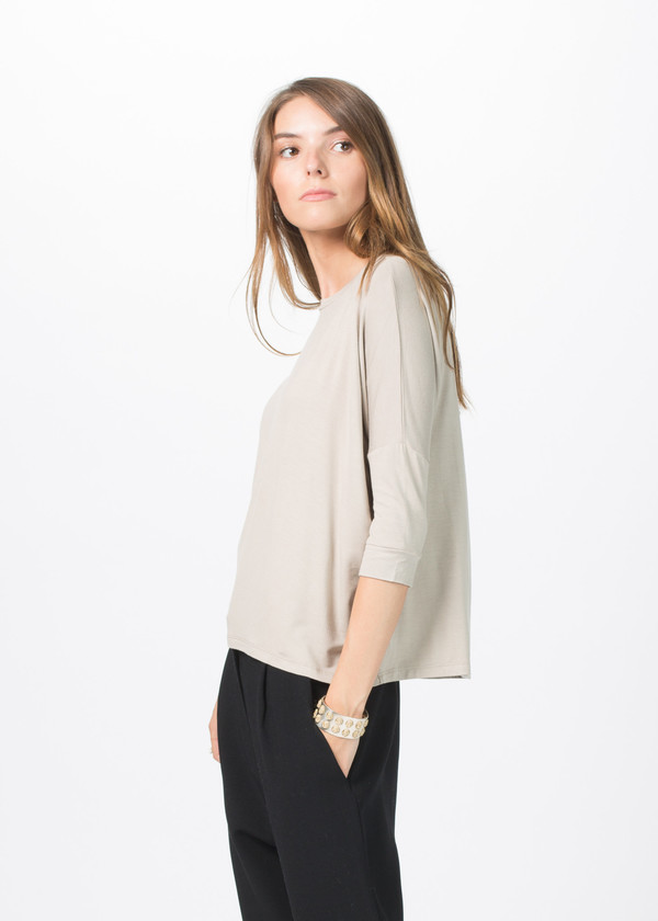 Organic by John Patrick Slim Sleeve Viscose Tee Organic by John Patrick Slim Sleeve Viscose Tee