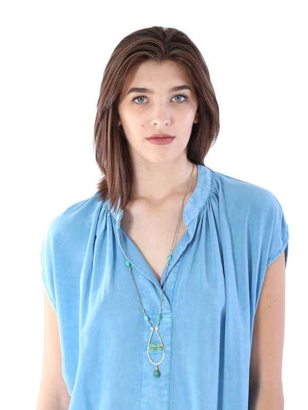 THE ODELLS Classic Tunic in Turquoise THE ODELLS Classic Tunic in Turquoise