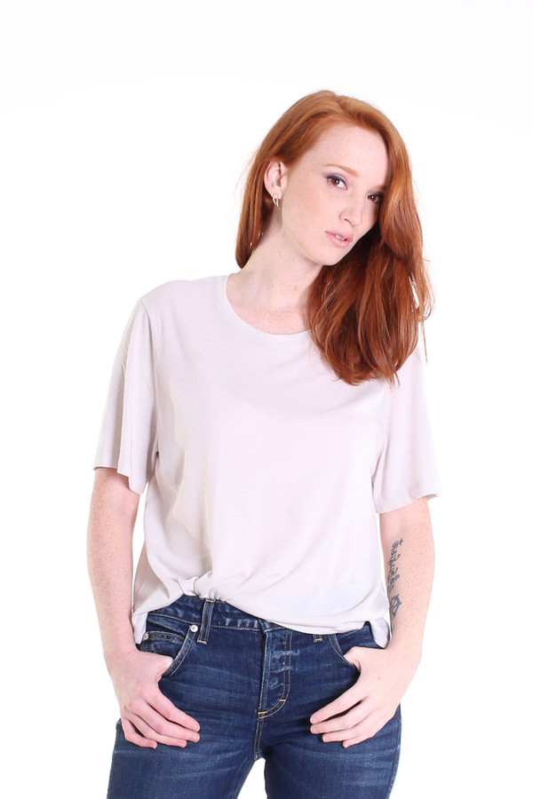 Raquel Allegra Boxy tee in dirty white Raquel Allegra Boxy tee in dirty white