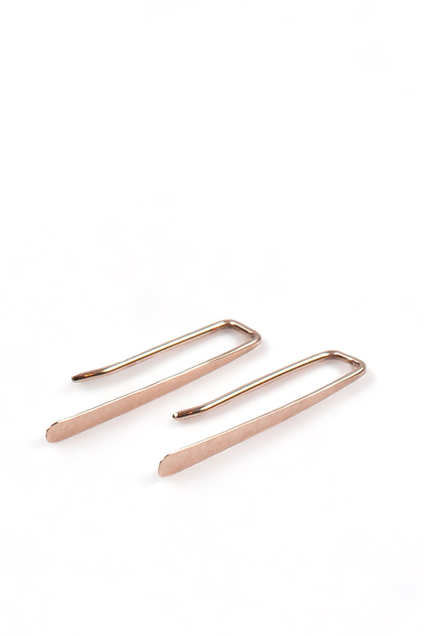 Emily Triplett Dash earrings in rose gold Emily Triplett Dash earrings in rose gold
