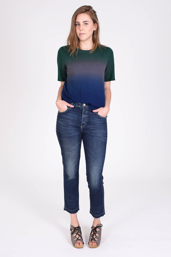 Raquel Allegra Dip dye tee in midnight Raquel Allegra Dip dye tee in midnight