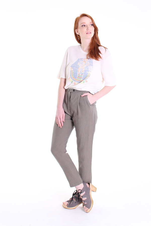 Raquel Allegra Egyptian lover boxy tee in dirty white Raquel Allegra Egyptian lover boxy tee in dirty white