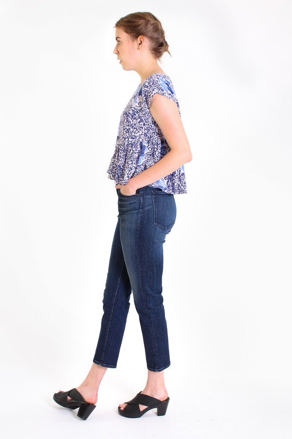 Svilu Flounce top in iris Svilu Flounce top in iris