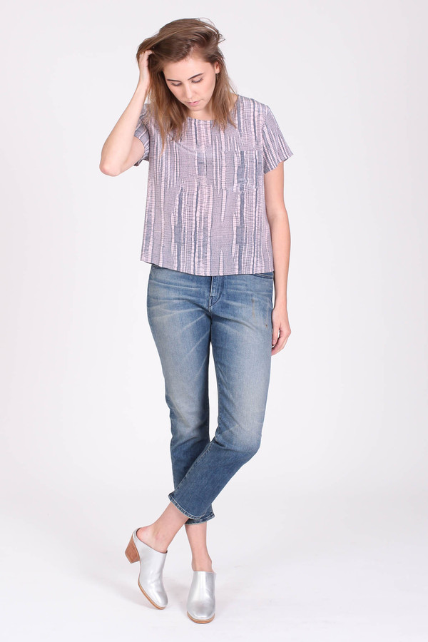 The Podolls Luz pocket tee in asawa print The Podolls Luz pocket tee in asawa print