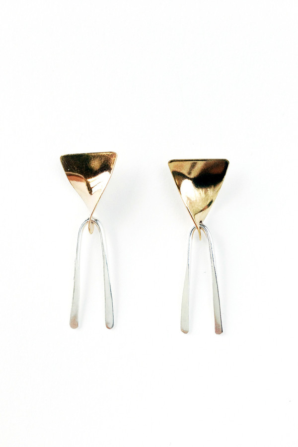 The Things We Keep Mabill earrings in silver/brass The Things We Keep Mabill earrings in silver/brass