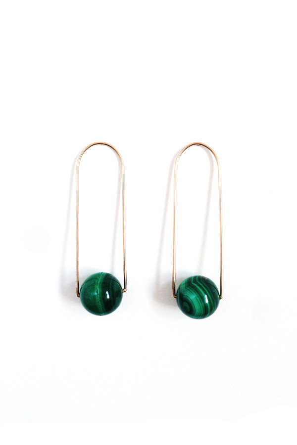 The Things We Keep Molo earrings in malachite The Things We Keep Molo earrings in malachite