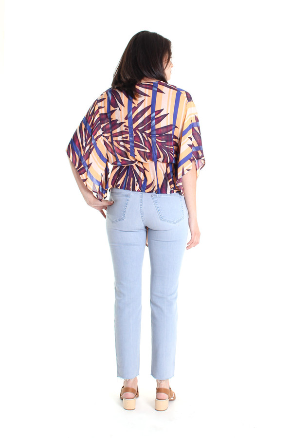 Rodebjer Mona kimono top in leaf print Rodebjer Mona kimono top in leaf print