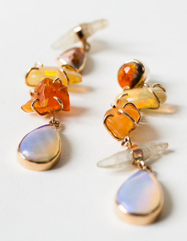 Melissa Joy Manning One of a kind mixed opal earrings Melissa Joy Manning One of a kind mixed opal earrings
