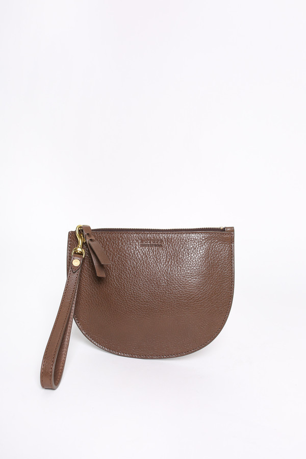 Lotuff Round pouch wristlet in clay Lotuff Round pouch wristlet in clay