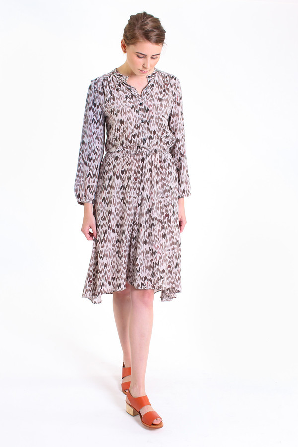 The Podolls Rowan printed dress in hazel The Podolls Rowan printed dress in hazel