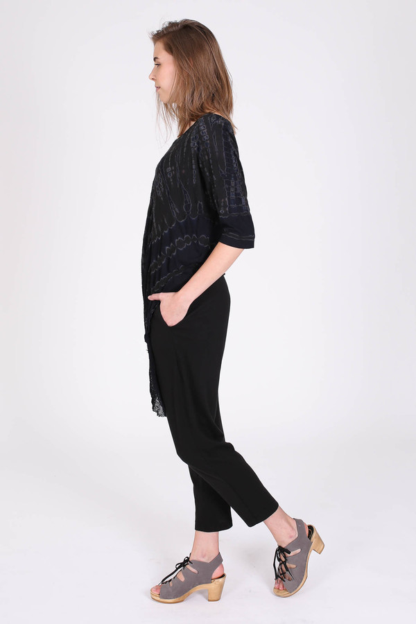 Raquel Allegra Side shred tee in black Raquel Allegra Side shred tee in black