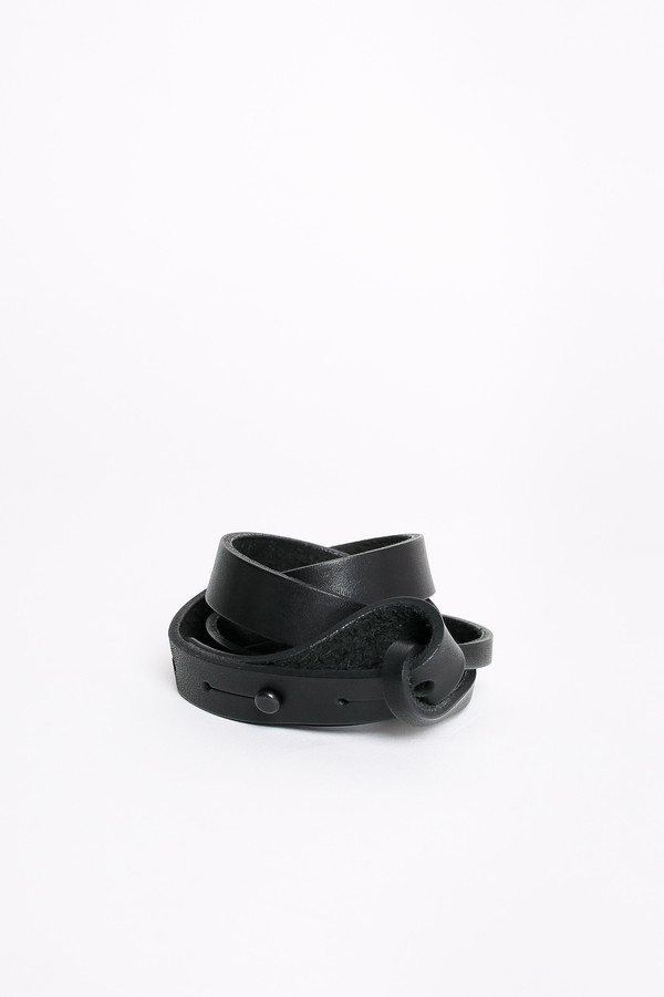 Map of Days Skinny loop belt in black Map of Days Skinny loop belt in black
