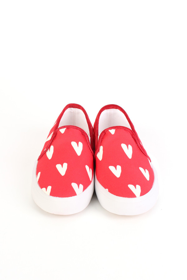 Chinti and Parker Slip on sneaker in heart print Chinti and Parker Slip on sneaker in heart print