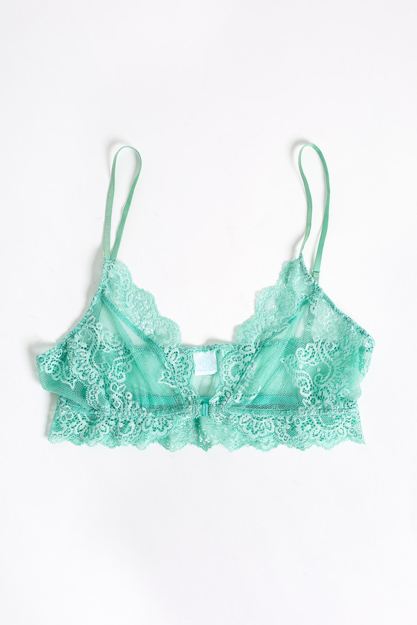 Only Hearts So fine lace bralette in minty Only Hearts So fine lace bralette in minty