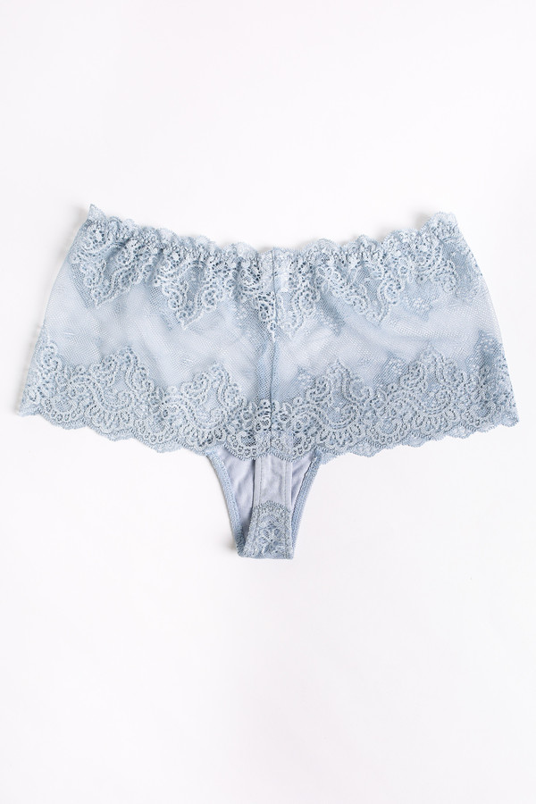 Only Hearts So fine lace cheeky brief in silver blue Only Hearts So fine lace cheeky brief in silver blue