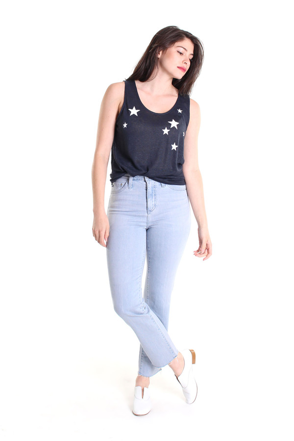 Chinti and Parker Star print tank in navy Chinti and Parker Star print tank in navy