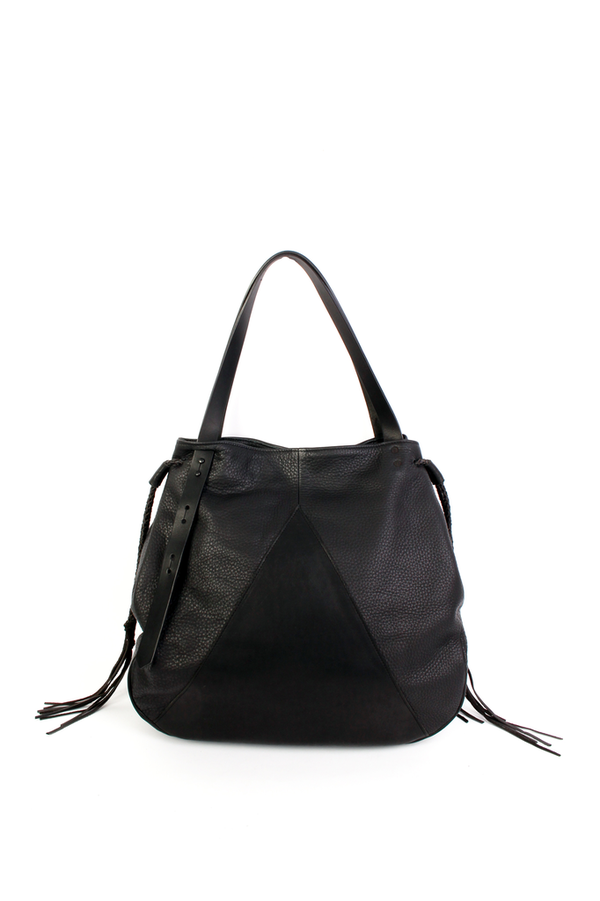 Map of Days Triangle tote in black Map of Days Triangle tote in black