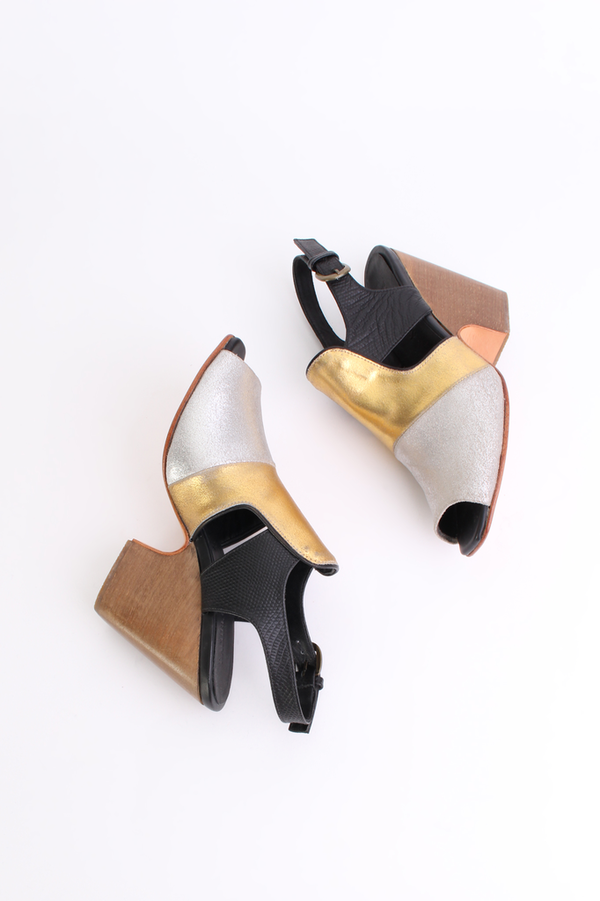 Rachel Comey Vala heel in metallic Rachel Comey Vala heel in metallic