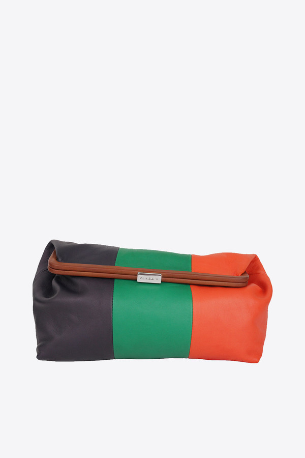 Clare V. Pierlot clutch in patchwork nappa Clare V. Pierlot clutch in patchwork nappa