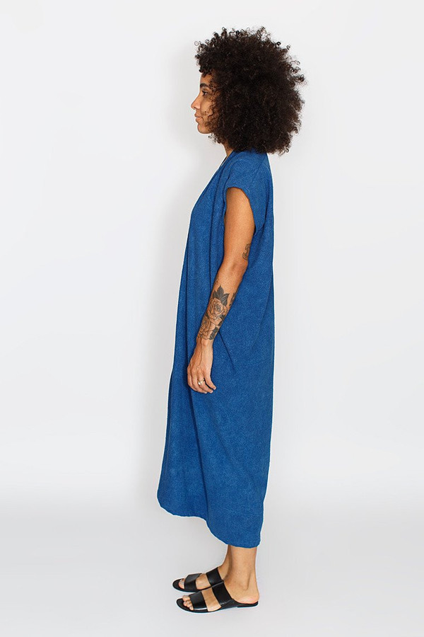 Miranda Bennett Everyday Dress, Oversized, Indigo Silk Noil Miranda Bennett Everyday Dress, Oversized, Indigo Silk Noil