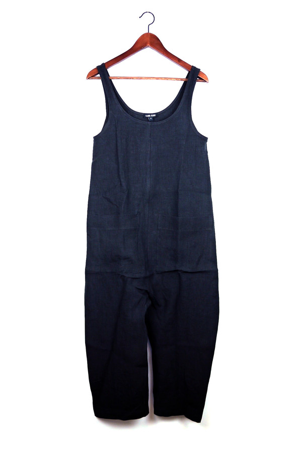 Ilana Kohn Gary Jumpsuit, Faded Black, Washed Linen Ilana Kohn Gary Jumpsuit, Faded Black, Washed Linen