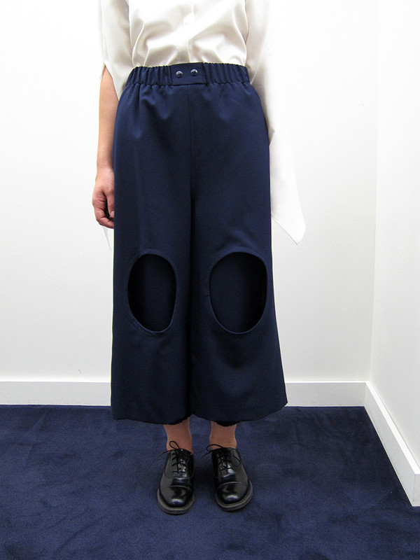 Andrea Jiapei Li Double-Layer Pant with Knee Holes Andrea Jiapei Li Double-Layer Pant with Knee Holes