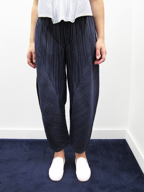 Issey Miyake Kasuri Stripe Pant - Navy Issey Miyake Kasuri Stripe Pant - Navy