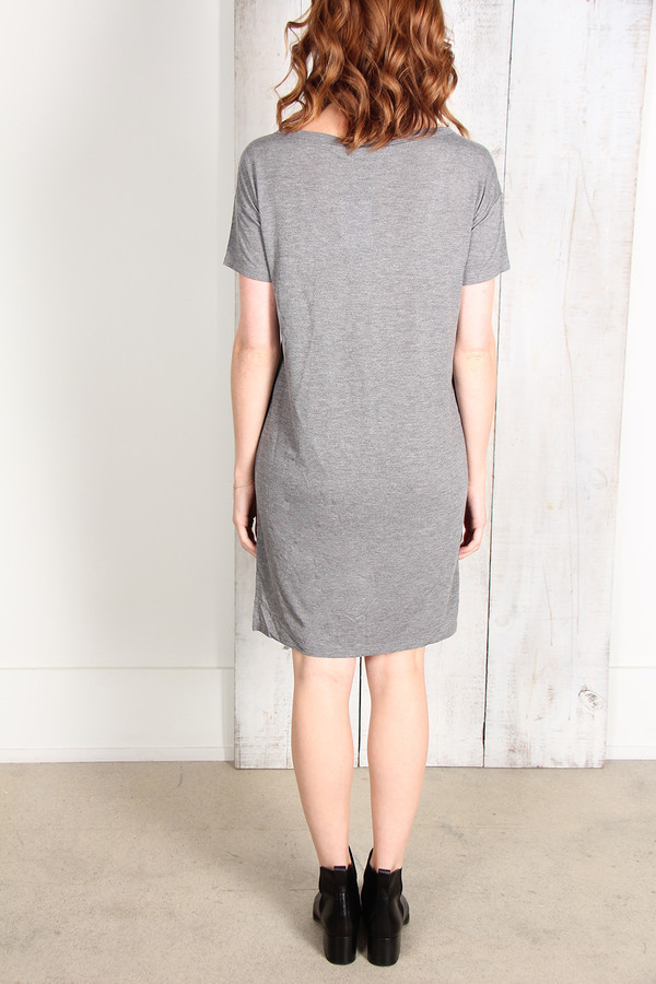 ALEXANDER WANG CLASSIC BOATNECK DRESS WITH POCKET ALEXANDER WANG CLASSIC BOATNECK DRESS WITH POCKET