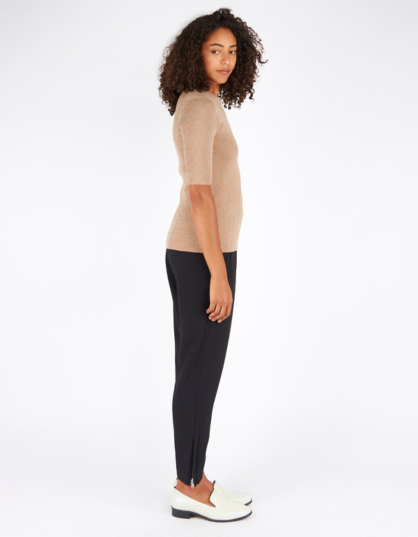 Ganni Harrison T-Shirt Brown Melange Ganni Harrison T-Shirt Brown Melange