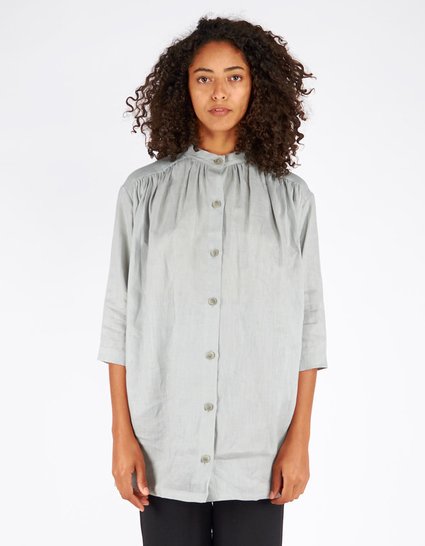 Ursa Minor Grace Linen Blouse Dove Grey Ursa Minor Grace Linen Blouse Dove Grey