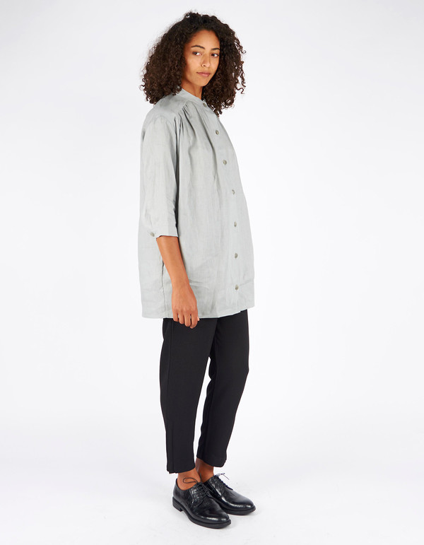 Ursa Minor Grace Linen Blouse Dove Grey Ursa Minor Grace Linen Blouse Dove Grey