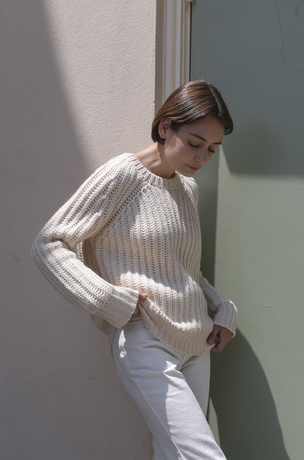 Objects Without Meaning Rib Sweater in Oat Objects Without Meaning Rib Sweater in Oat