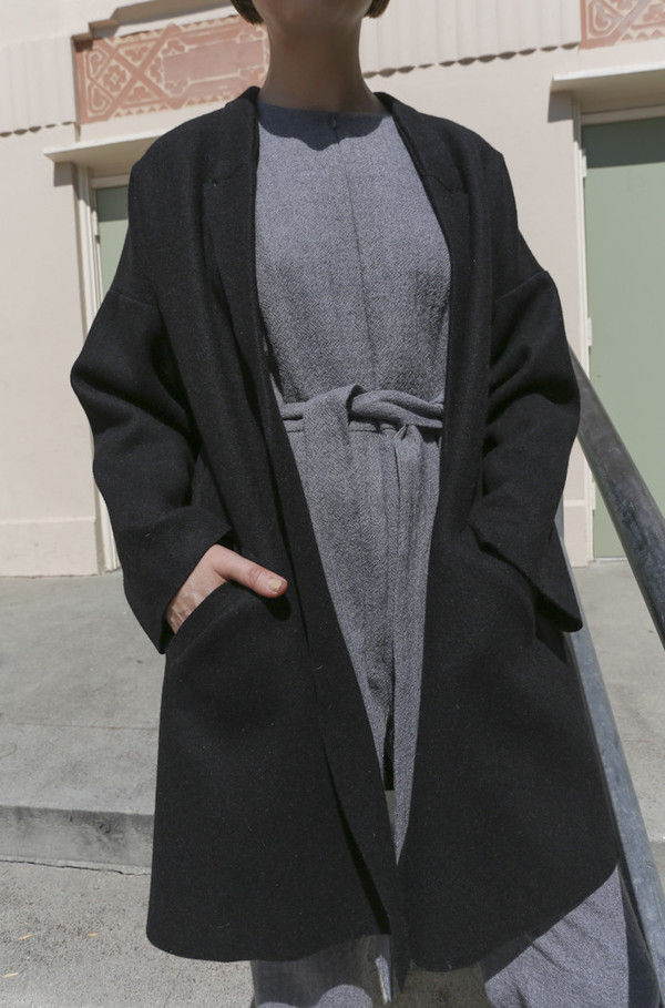 ARE Studio Angle Coat in Onyx ARE Studio Angle Coat in Onyx