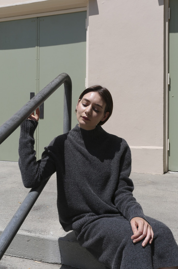 Objects Without Meaning Mock Neck Sweater in Grey Objects Without Meaning Mock Neck Sweater in Grey