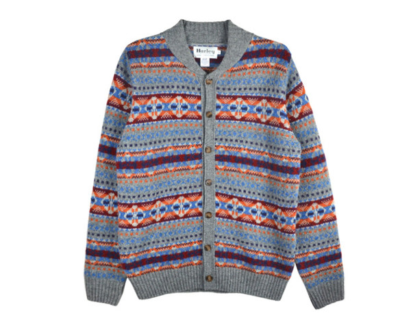 Harley of Scotland Jacquard Cardigan Harley of Scotland Jacquard Cardigan