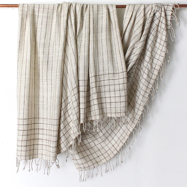 Sustainable Threads Hand-spun Gridded Throw Sustainable Threads Hand-spun Gridded Throw