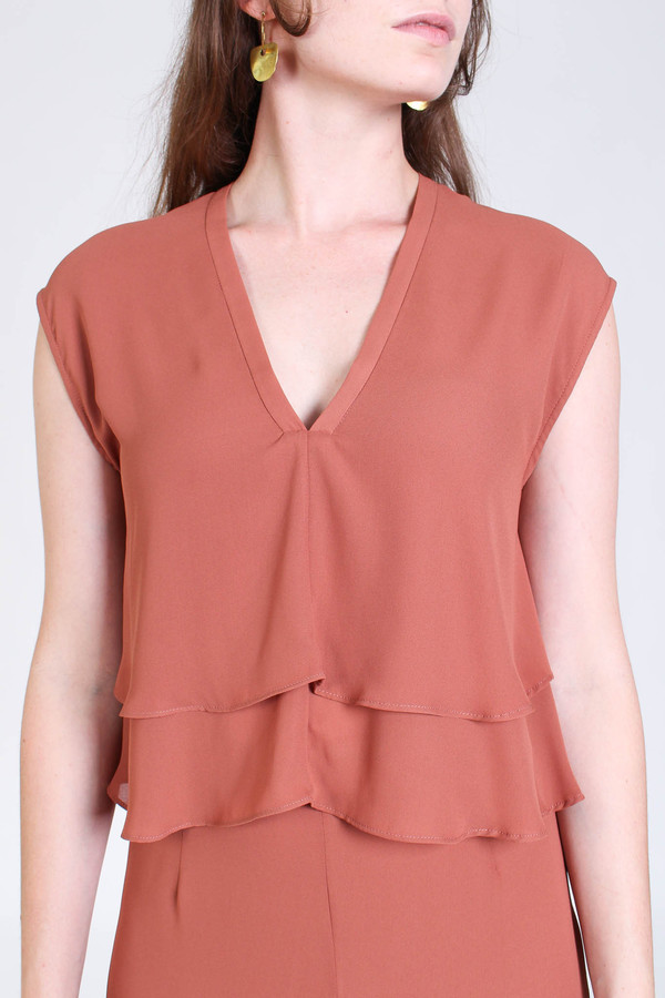 Rachel Comey Double boone top in clay Rachel Comey Double boone top in clay