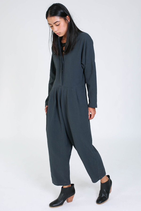 Black Crane Quilted jumper in dark shadow Black Crane Quilted jumper in dark shadow