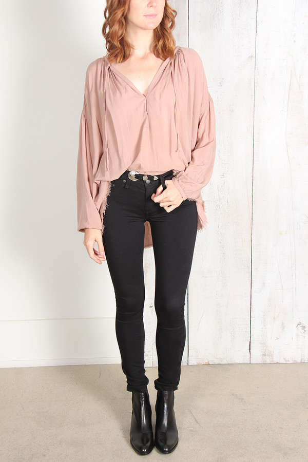 Raquel Allegra SHIRRED BLOUSE Raquel Allegra SHIRRED BLOUSE