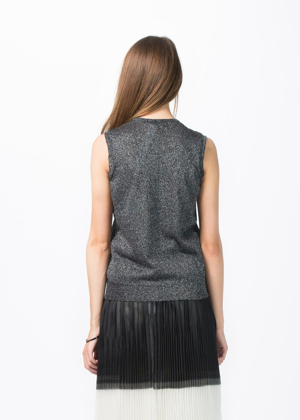 Sara Lanzi Knit Lurex Sleeveless Top Sara Lanzi Knit Lurex Sleeveless Top