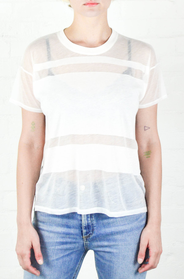 Rag and Bone Bright White Vintage Burnout Crew Tee Rag and Bone Bright White Vintage Burnout Crew Tee