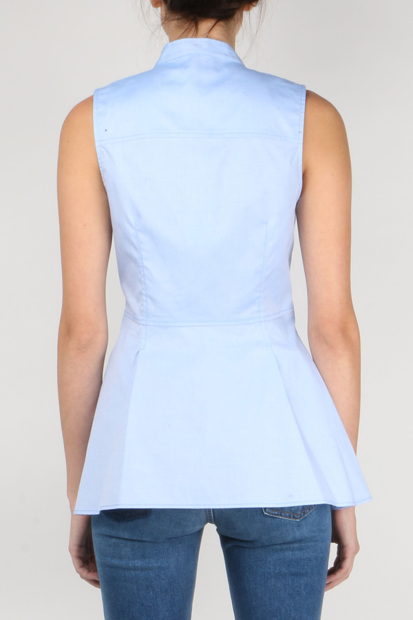 Derek Lam 10 Crosby S/L 3-Button Shirt W/ Peplum Derek Lam 10 Crosby S/L 3-Button Shirt W/ Peplum