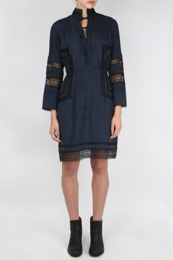 Derek Lam 10 Crosby L/S High Neck Dress Derek Lam 10 Crosby L/S High Neck Dress