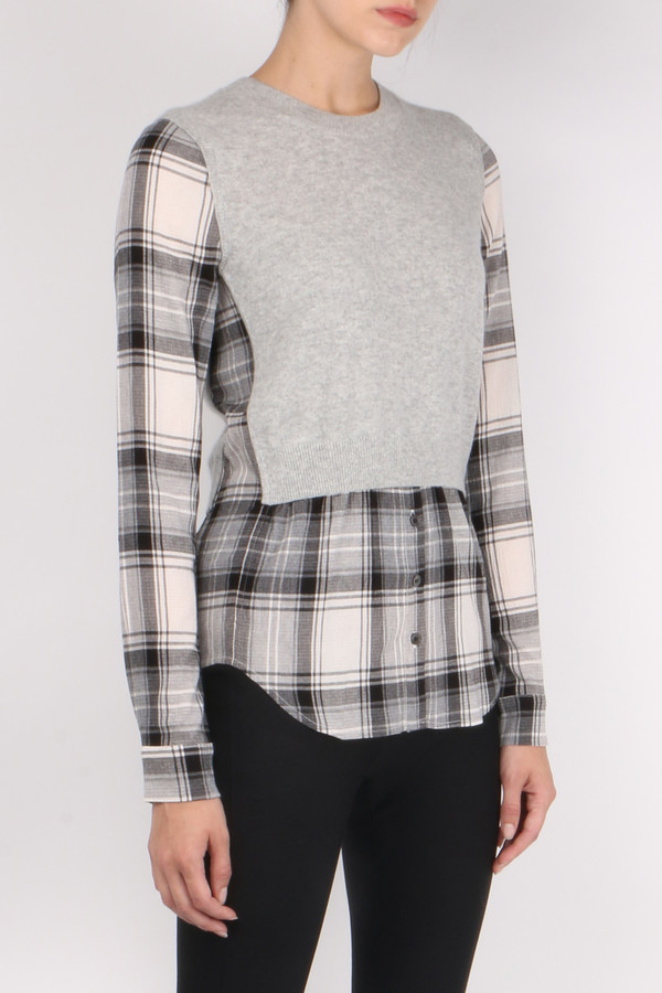 Veronica Beard Mellow Mixed Media Sweater Veronica Beard Mellow Mixed Media Sweater
