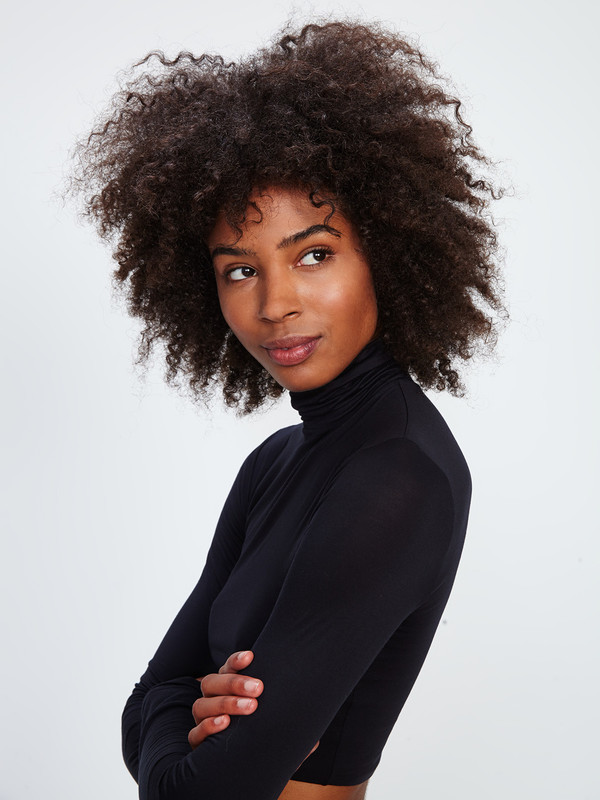 WYMANN CROPPED TURTLENECK / BLACK WYMANN CROPPED TURTLENECK / BLACK