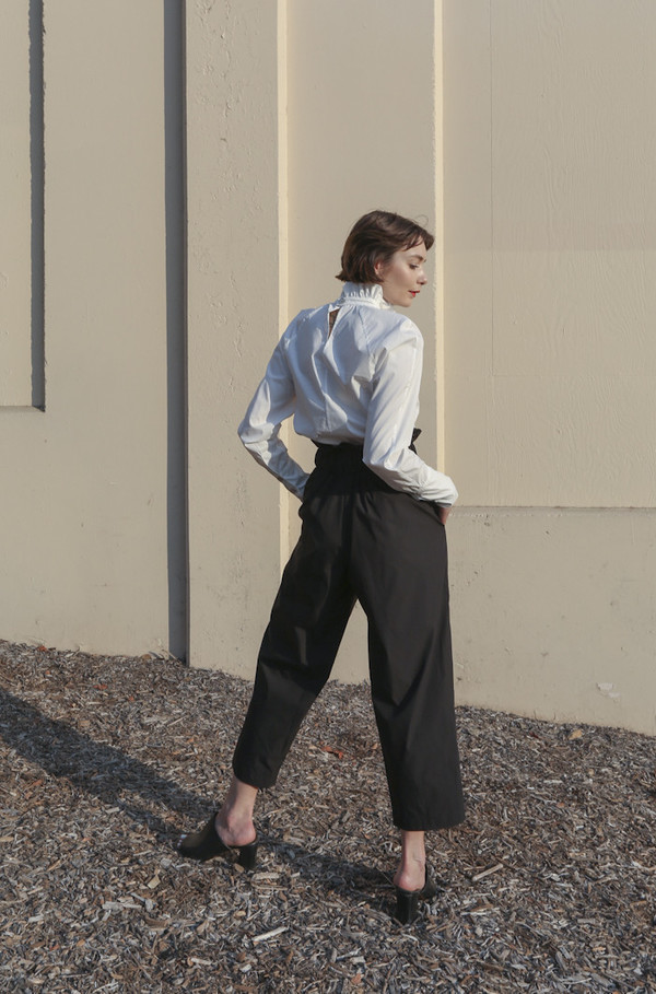 Suzanne Rae Paperbag Waist Pants in Black Suzanne Rae Paperbag Waist Pants in Black
