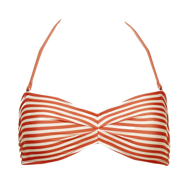 SOLID AND STRIPED - BIKINI TOP / CORAL STRIPE SOLID AND STRIPED - BIKINI TOP / CORAL STRIPE